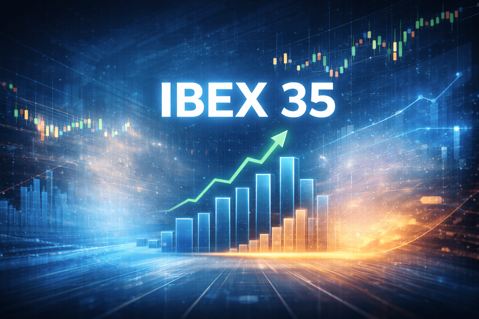 Visualización de mercado bursátil asociada al índice IBEX 35